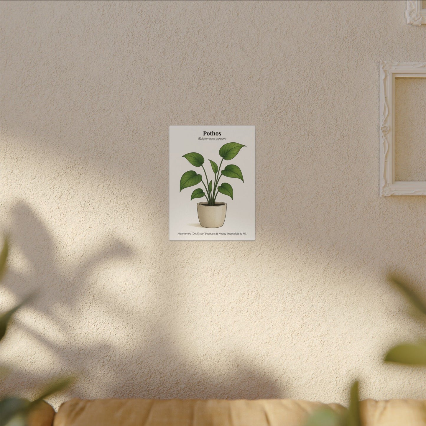 Pothos Plant Wall Art - Matte Canvas Print